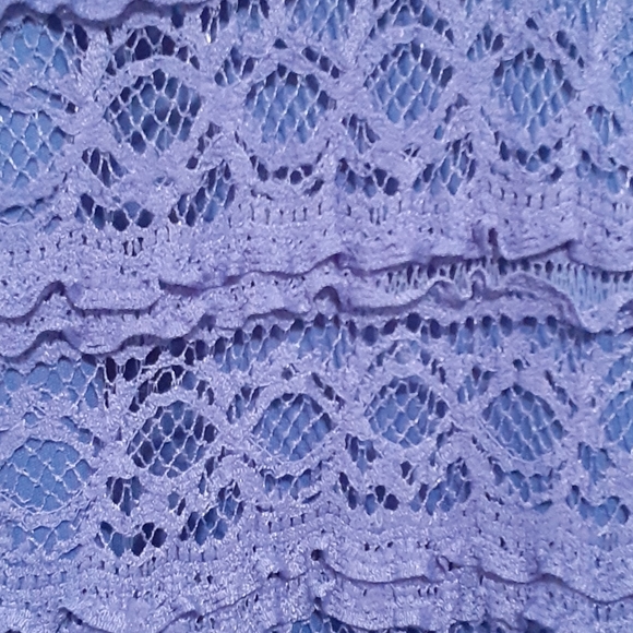 NEW Womens Blue Lace Bodycon Mini Dress - Picture 4 of 5